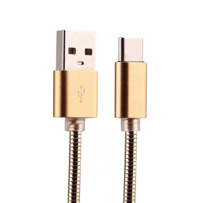 China High Quality Data Transfer Cable 1M Fast Charger USB Multi Function Cable Braided Type C Stainless Steel Metal Charging Cable USB Cable for sale