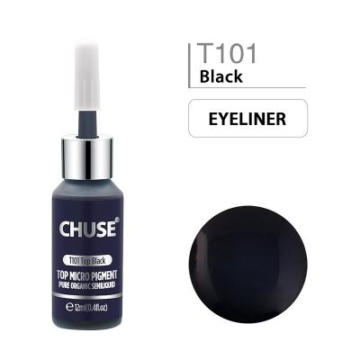 China Microblading Tattoo Eyebrow Pens & Semi permanent makeup tools Para tatuar top tinta tinta CHUSE eyeliner pigment products 12ml black TATTOO INK for sale