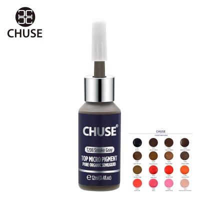 China Microblading & PMU Microblading 16 Cure Pigments 12ml Para Color Options CHUSE Gray Smoke Tattoo Permanent Make Up Pigment for sale