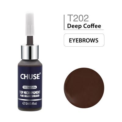 China Microblading Tattoo Eyebrow Pens & Semi Permanent Makeup Tools CHUSE 16 Color 12ml Deep Coffee Pigment Top Quality Permanent Tattoo Ink for sale