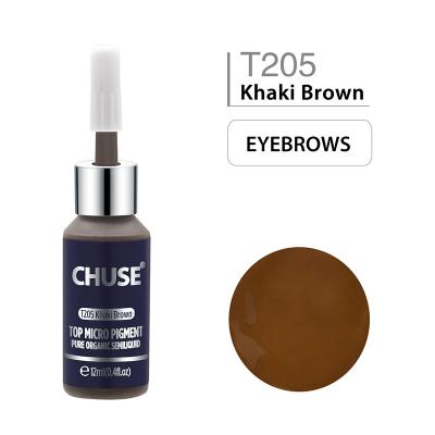 China Semi permanent makeup pigment color CHUSE khaki brown microblading micropigmentacion tool 16 color CHUSE for sale