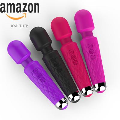 China Hot Selling 20 Speed ​​Amazon Vibrator AV Vibrator Magic Wand Back Massager Handheld Electric Knee Leg Neck Foot Massager Stick Products for sale