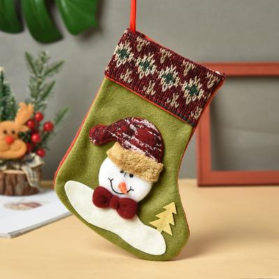 China Festival Celebration New Year 2021 Gifts Bag Noel Christmas Decoration Socks For Home Navidad Sock Christmas Tree Decoration Christmas Stocking Sock for sale