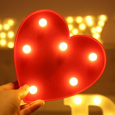 China Decorative Creative Luminous Number 0-9 Number Letter AA Battery Christmas Christmas Lit Ornaments Wedding Birthday Party Deck Lights for sale