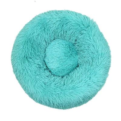 China Hot Selling Modern Plush Dog Bed Amazon Style Memory Foam Dog Bed Cat Cave Round Bed Cave Plush Dog Bed for sale