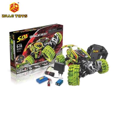 China RC Hobby ZILLE SDL RACER 2012A-1 RC STUNT CAR SELF ASSEMBLY TO DIFFERENT SHAPE DIY JUMP TOYS for sale