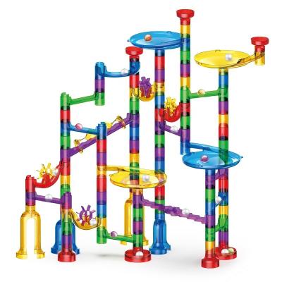 China DIY TOY ZILLE DIY Assembly Running Ball Sliding Track Building Block Toy Set Multiple Track Shapes And Colors Fun Blocks Toys For Kids for sale