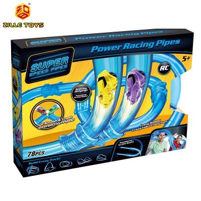 China 2018 High Speed ​​New Arrival Pipe Car Racer Game ZILLE Electric Slot Toy Race Track for sale