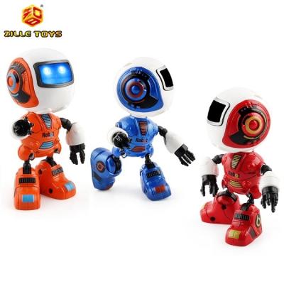 China New ZILLE Battery Operated Smart Carry-In Inductive Dancing Diecast Robot with Lights and Sound for sale