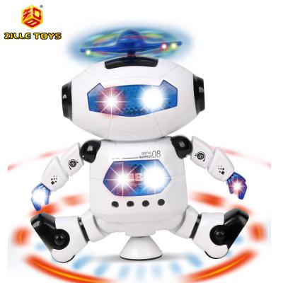 China ZILLE Battery Operated Toy Kids Small Robot Toy Dancing Robot with Light and Music for Kids for sale