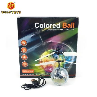 China RC Model ZILLE 2CH Infrared Control Hover Ball Inductive Helicopter With LED Flashing Light Toys for sale