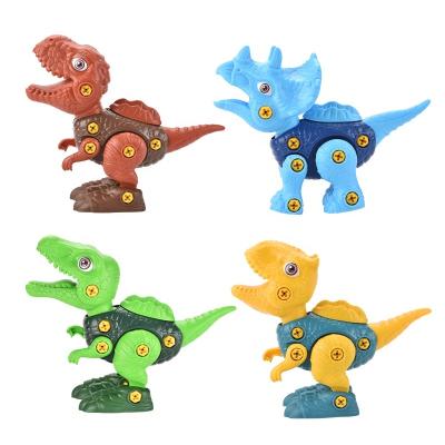 China PP ZILLE DIY Early Educational Dinosaur 4 Styles Cool Assembly Shapes With Tool Fun DIY Assembly Electric Dinosaur Toys For Children for sale