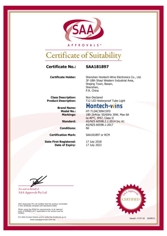 SAA - Shenzhen Hontech-Wins Electronics Co., Ltd.