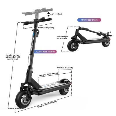 China Electric Scooter 500W Hub Gear Motor 48V 12Ah Two Wheel Unisex Foldable Folding Electric Scooter for sale