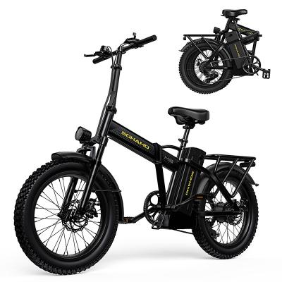 China Aluminum alloy 750W motor 48V 20Ah electric bike lithium battery fat tire folding electric bike for sale