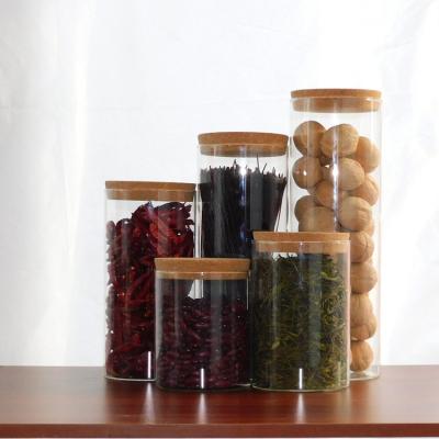 China Seal Glass Jar Food Grade Kitchen Glass Microwavable Container Sets Storage Jar for sale