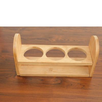 China Sustainable Kitchenware Customized Rack 3 Bamboo Rack Bamboo Spice Storage For Home for sale