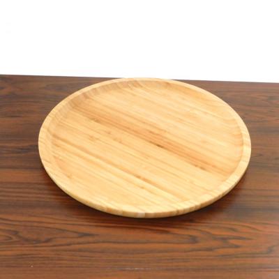 China Sustainable Kitchen Bamboo Food Round Breakfast Serving Tray With Hot Sale for sale