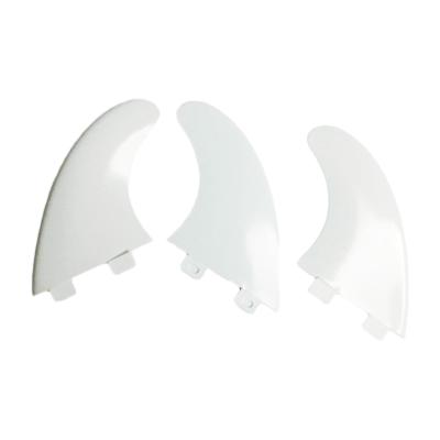 China Stable White Surfboard Fins Tri Color G5 Medium Plastic Fins 3pcs One Set for sale