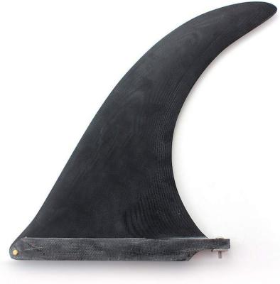 China Stable Black 10inch Longboard Fin For US BOX Single Center Fin for sale