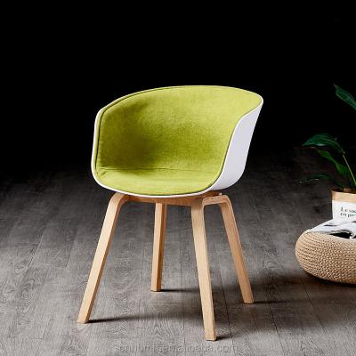 China Milk Chair Leisure Slipcovered Fashion Brief Office Negotiatinghotel Backrest Chair Solid Wood Fabric Nordic Tea Shop Dining Chair for sale