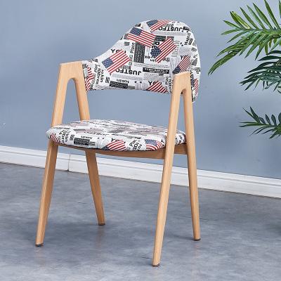 China Modern Back Chair Modern Furniture Restaurant Furniture Wooden Legs Velvet Fabric Leather Seat Dining Chair for sale