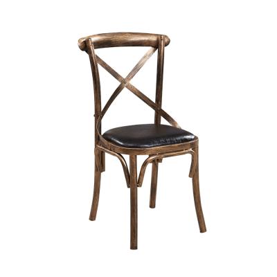 China Retro Metal Dining Chair Retro Metal Dining Chair Wholesale Cheap Industrial Retro Cafe Stylish Dining Chair for sale