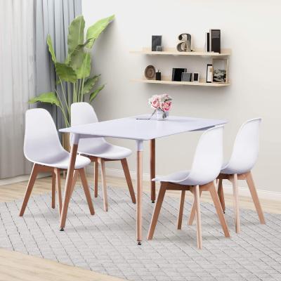 China High Quality 4 Tulip Head Chairs and Restaurant Furniture Wooden Dining Tables Home Furniture Dining Sets High Quality 4 Tulip Head Chairs and Wooden Dining Furniture Dining Sets home restaurant furniture tables for sale