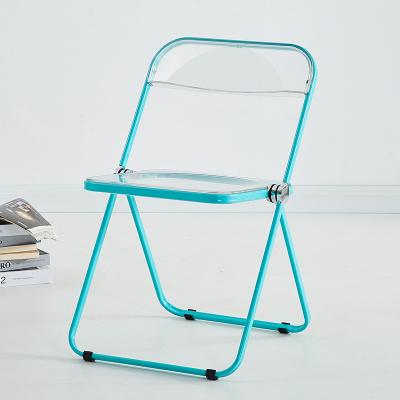 China Modern Cheap And Strong Steel Frame Plastic Folding Chair With Backrest for sale