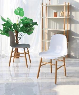 China Ins Style Adjustable Dining Table Chair Restaurant Furniture Plastic Home Modern Popular Chair Wood Leg(Other) for sale