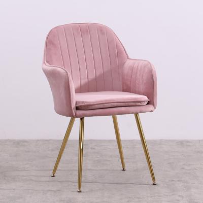 China Other New Design Good Quality Velvet Chair Pink Velvet Dining Chairs Nordic Dining Chair Velvet for sale