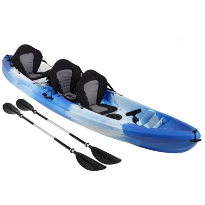 China Durable factory supply cheap price 2 or 3 person kayak two seat paddle kayak sit on top kayaks for sale for sale