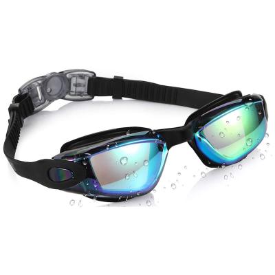 China Custom Wide Vision Anti Leak Logo Design Protective Anti Fog Swimming Goggles Waterproof UV Anti Fog Swim Goggles Pool With Protective Case for sale