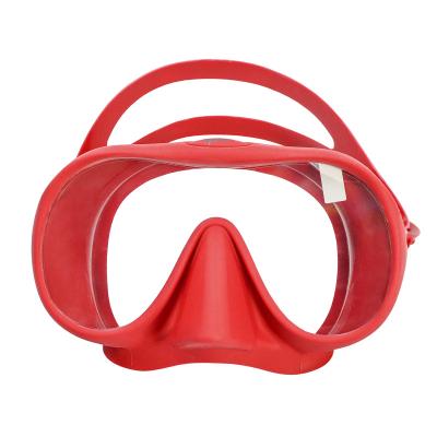 China OEM Single Lens Scuba Diving Mask Dive Swimming Equipment Half Face Sight 180 Snorkel Blue Red Pink Black Snorkel Diving Mask for sale