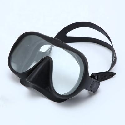 China Bestselling Amazon View 180 Diving Mask Design Tempered Glass Single Frameless Wide Lens Fogproof Adjustable Strap for sale