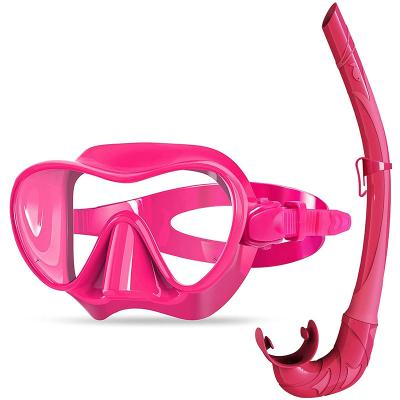 China Professional 180 wide view low volume diving mask and similar silicone snorkel set with Cressi for sale