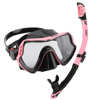 China Frameless Design Water Sport Wide Sight 180 Mask Snorkel and Snorkel Breath Diving Swimming Tube for sale