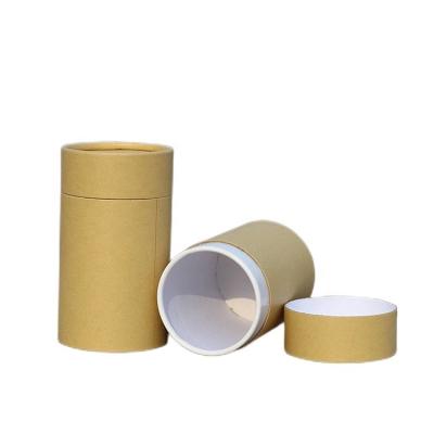 China Custom Biodegradable Kraft Paper Boxes Cylinder Tea Gift Box Set Box For Tea Bag Paper Tube for sale