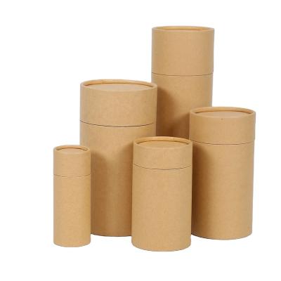 China Biodegradable Customized Paper Boxes Round Cardboard Cylinder Tube Box Kraft Paper Packaging Wholesale Tube for sale