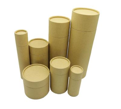 China Biodegradable Custom Paper Boxes Candle Wrapping Paper Tissue Candle Window Cylinder Biodegradable Box Round Tube Empty Paper Packaging for sale