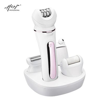 China Household 4 and 5 in1 Rechargeable Wireless Hair Removal Advanced Dry Wet Electric Women Lady Electric Shaver for sale