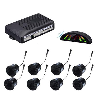 China Waterproof wireless parking sensor with 8 eyes, front and rear parking sensor for sale