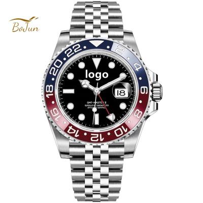 China Factory 904L size 40mm luxury steel movement GMT 3285 automatic noob date customized watch bezel GMT series rollesxadlex ceramic watch for sale