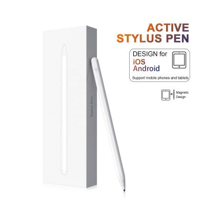 China Mobile Phone Touch Aluminum Pen Smart Writing For iPad White Pencil Pen With High Sensitive Stylus Pen for sale