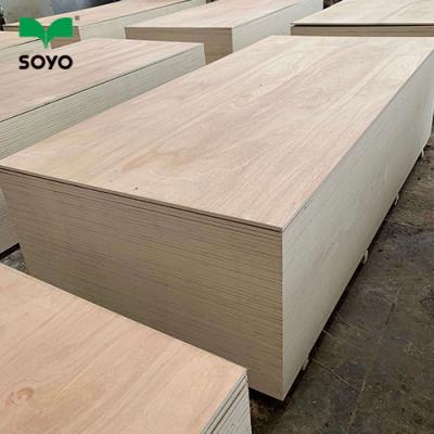 China High quality commercial furniture and decoration okoume poplar core plywood 9mm using for construction for sale