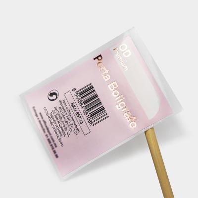 China Customized Waterproof Printing Gold Rose Foil Barcode Scale Supermarket Embossed Label Shipping Vinyl Adhesive Paper Sticker for sale