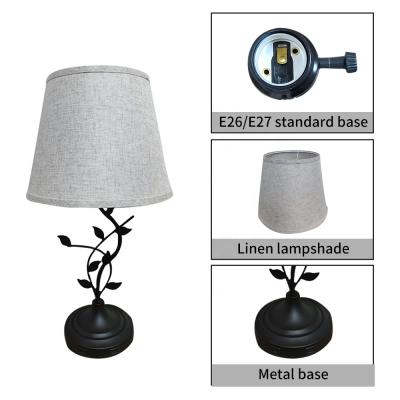 China Modern classic desk lamp with simple fabric base for reading in corner room for sale