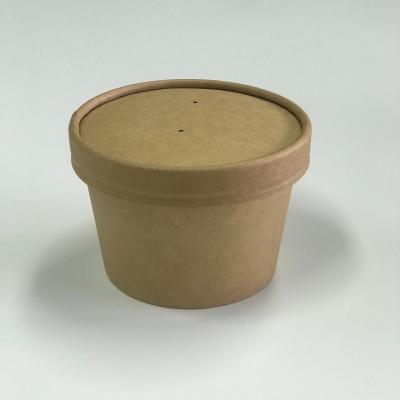 China 8oz Disposable Kraft Paper Cup 8oz Small Disposable Soup Paper Cups With Lid for sale