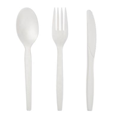 China Disposable Eco - Friendly Flatware Sets PLA Cornstarch Disposable Cutlery for sale