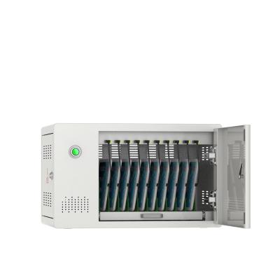 China Shenzhen 10 bays Desk Phone Tablet Charging Cabinet Station Cart for School for sale